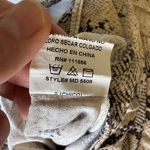 Women's Palazzo Capri Jumpsuit Snakeskin Print Size S Spaghetti Strap Festival - Picture 15 of 16